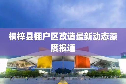 桐梓县棚户区改造最新动态深度报道