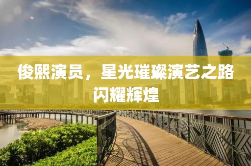 俊熙演员，星光璀璨演艺之路闪耀辉煌