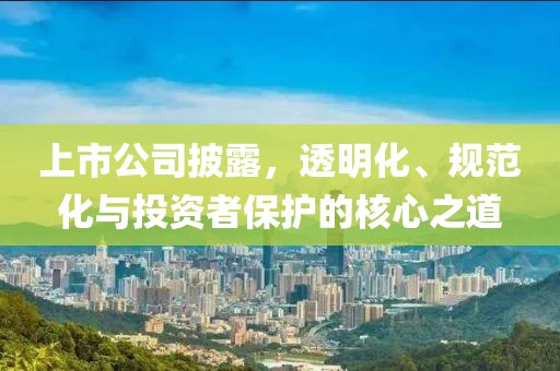 上市公司披露，透明化、规范化与投资者保护的核心之道