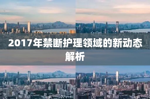 2017年禁断护理领域的新动态解析