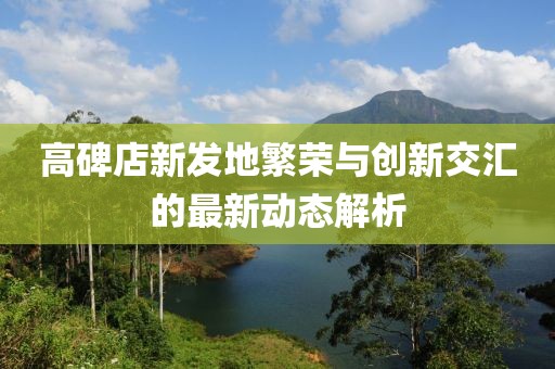 高碑店新发地繁荣与创新交汇的最新动态解析