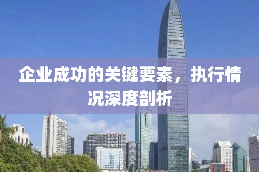 企业成功的关键要素，执行情况深度剖析