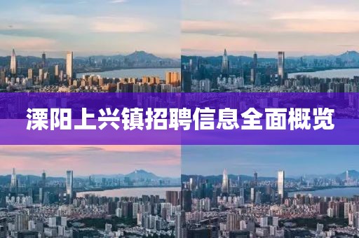 溧阳上兴镇招聘信息全面概览