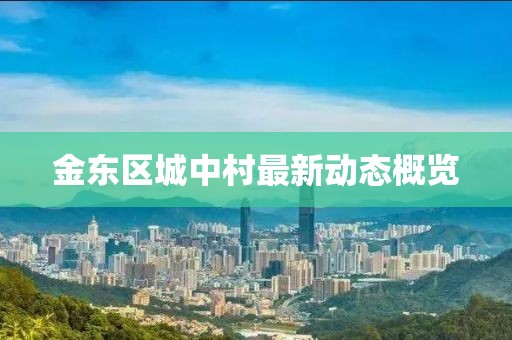 金东区城中村最新动态概览